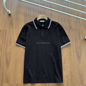 เสื้อยืดผู้ชายแบรนด์หรู แขนสั้น ผ้าฝ้ายแท้ ปกเสื้อทันสมัย สไตล์ลำลอง สำหรับฤดูร้อน - Product Image 2