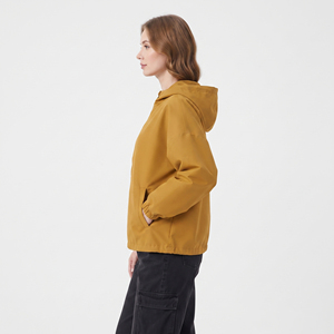 Veste coupe-vent à capuche pour femme, légère, respirante, fermeture éclair intégrale, 100% nylon, pour la course à pied, la randonnée, les occasions décontractées - Product Image 3