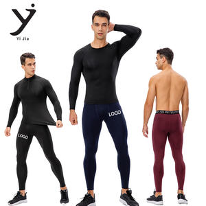 Professional Men's Winter Performance Compression Pants –Secure Side Pocket <b>Fleece</b>-<b>Lined</b>, Breathable Athletic <b>Leggings</b> - Product Image 1