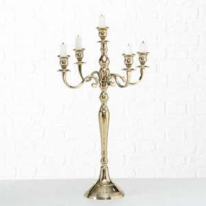 Candélabre en or de style antique, décoration de table en métal de haute qualité pour la maison de luxe, pour les dîners formels et les mariages - Product Image 1