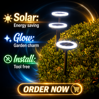 Lampes solaires de chemin en gros, 12 LED, lampes solaires rotatives d'extérieur, IP65, étanches, lampes solaires de jardin, lampes solaires de paysage d'extérieur