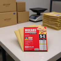 Enveloppes à bulles N5 Kraft pour envoi postal, épaisseur 4 mm, modèle 063896, fabriqué en Espagne
