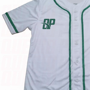 Custom White <b>Green</b> Gray Authentic Baseball Jersey High-Quality Sports Team Uniform Breathable Lightweight Design for Men - Product Image 2