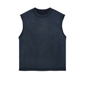 Camiseta sin mangas personalizada para gimnasio, para hombre, 95% algodón, 5% spandex, lisa, a precios de mayorista con efecto lavado ácido. - Product Image 6