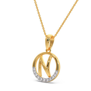 Pendentif halo diamanté effet soleil couchant et collier mangalsutra traditionnel perlé - Product Image 1