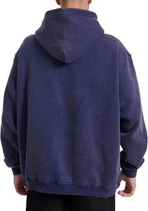Sudadera con Capucha Unisex de Algodón, Estilo Casual Urbano, con Efecto Desgastado y Decolorado - Product Image 3