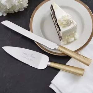 Decorative Living Metal Cake Server Set Stainless Steel Cake Knife Spatula Wedding <b>Tools</b> - Product Image 1