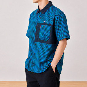 Chemise à carreaux pour homme, hydrofuge, avec design denim - Product Image 2