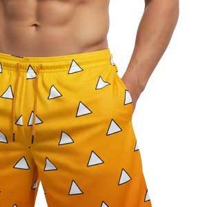 Pantalones Cortos Demon Slayer Kimetsu No Yaiba para Hombre, Estilo Anime, Sólidos, Antiarrugas, Cintura Media, Casuales, de Playa, Harajuku, Streetwear - Product Image 3