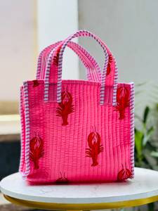 Sac fourre-tout en toile matelassée rayée avec fermeture éclair, style tendance, toutes saisons, pour usage quotidien, sac de shopping - Product Image 1
