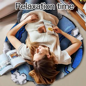 Tappeti 3D Colorati a Cartoni Animati per Camera da Letto, Tappetini Super Morbidi Antiscivolo con Bellissimi Fiori, Graziosi Tappetini da Bagno Accoglienti per Uso Domestico - Product Image 5