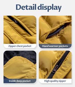 <b>Men's</b> Unisex Hooded Puffer <b>Jacket</b> Winter Breathable Waterproof Windproof Eco-Friendly Customizable High Quality Front - Product Image 6