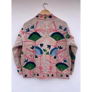 Hot Selling Handmade Knitted Eco-Friendly Cotton Reversible Embroidered Suzani Jacket <b>Duster</b> Outerwear Gift for Her Festive - Product Image 4
