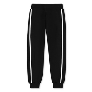 Men's Black Sweatpants With <b>White</b> Side Stripes Elastic Waist Casual <b>Joggers</b> Midweight Knitted Cotton Pants Autumn Wear - Product Image 3