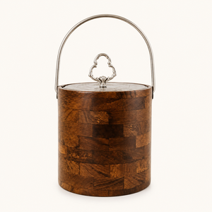 Seau à glace moderne en bois avec cerceaux en laiton, style vintage, refroidisseur à vin isolé et seau à glace en bois pour bar à domicile, prix bas pour les grossistes - Product Image 4