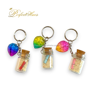 Bottle Keychain With Sand And Scroll Inside <b>Cute</b> Animal Dolphin Plastic <b>Keyring</b> Gift - Product Image 6