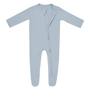 Barboteuse de sommeil et de jeu pour nouveau-né 93% bambou 7% en spandex | Chaussons pour bébé avec fermeture éclair | Chaussons pour bébé avec fermeture éclair - Product Image 3