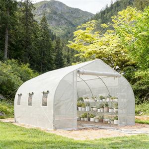 Serre tunnel blanche pour jardinage et plantation intérieurs, Serres et espaces de culture - Product Image 1
