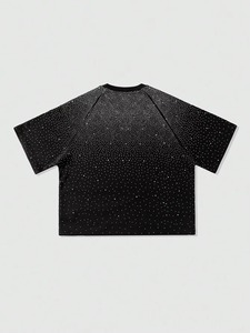 เสื้อยืดทรงบ็อกซี่ครอป ผ้าคอตตอนถักน้ำหนัก 300 กรัม 100% ทรงหลวมไหล่ตก พิมพ์ลายกราฟิกสำหรับผู้ชาย - Product Image 2