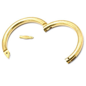 Anillo Nasal Cromado Chapado en Oro para Ganado Bovino, 2.5 Pulgadas, para Exhibición, Ganadería, Veterinaria, Anillo Nasal Atornillable para Manejo de Ganado - Product Image 3