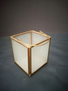 Artisan Design Square <b>Brass</b> Frame Glass <b>Lantern</b> Votive Holder Handmade High Quality Home Decoration for Christmas Valentine's - Product Image 1