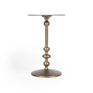 Elegante Mesa Auxiliar Redonda con Pedestal, Columna Central Decorativa con Esfera, Base Equilibrada y Superficie de Exhibición Elegante para Bares - Product Image 2