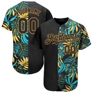 Maillot de baseball bicolore authentique noir et or-blanc personnalisé OMMIZ INDUSTRY, le plus vendu en gros (245) - Product Image 2