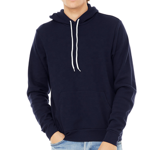 Sweat à capuche pour homme de haute qualité, logo personnalisé, 100% coton molletonné, streetwear, poche, uni, teinture unie, impression sérigraphique, hiver - Product Image 3