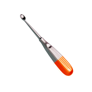 Curette dermique en forme de boucle Red Fox en acier allemand, manche solide, pour chirurgie ORL - Source d'alimentation manuelle ou électrique, en acier inoxydable - Product Image 1