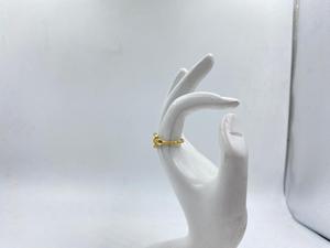 แหวนคลัสเตอร์ทองเหลืองชุบทองแฮนด์เมดดีไซน์โดยช่างฝีมือ - Product Image 2