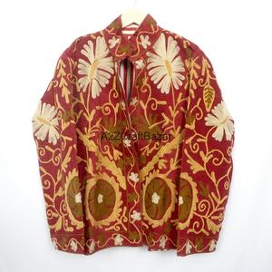 เสื้อแจ็คเก็ตคอร์ติสปักลายแบบนูน ดีไซน์วินเทจ เป็นมิตรกับสิ่งแวดล้อม ระบายอากาศได้ดี แห้งเร็ว ซับในผ้าฝ้าย คอจีน ใส่ได้ทั้งฤดูร้อนและฤดูหนาว - Product Image 1
