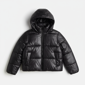 Manteau d'hiver à col montant uni en duvet, veste matelassée en coton, veste épaisse et chaude pour homme - Product Image 1