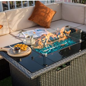 Paravento in vetro per tavoli da fuoco, accessorio per caminetto - Product Image 4