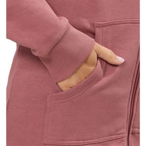 Sweat-shirt à capuche long zippé personnalisé pour femme en molleton de coton, coupe oversize, fournisseur OEM, vente en gros, usine en vrac - Product Image 5