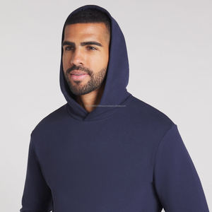 Proveedores de Sudaderas Personalizadas, 400 g/m², 100 % Algodón Orgánico, Fabricantes de Ropa de Lujo, Sudadera Urbana de Peso Pesado, Azul Marino Intenso - Product Image 2