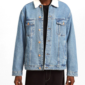 Best Quality Casual Cotton Denim Jacket for Men Custom Logo Designer OEM Jean Male Coats for Winter for <b>Boys</b> - Product Image 2
