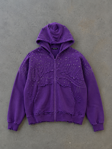 Sudaderas con Capucha para Hombre, Fabricación OEM, Felpa de Algodón Grueso, Lavado Ácido, Estilo Vintage, Corte Regular, Bolsillo Bordado, Transpirable - Product Image 1