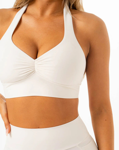 Sujetador deportivo de alta sujeción para mujer, de Spandex/Nylon, con cuello en V profundo, transpirable, con estampado digital, alta calidad, precio económico 2026 - Product Image 5
