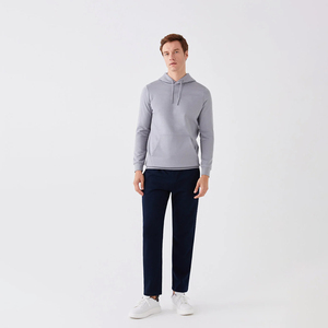 Sweat à capuche personnalisable 100 % coton pour homme, épais, uni, en polaire, imprimé sérigraphié, respirant et thermique - Product Image 2