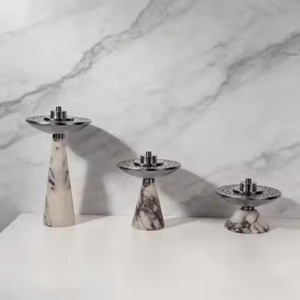 Brushed Stainless Steel <b>Incense</b> Burner In Patterned <b>Cone</b> Bakhoor Holder Contemporary Home Aromatherapy Stand Bakhoor Burner - Product Image 2
