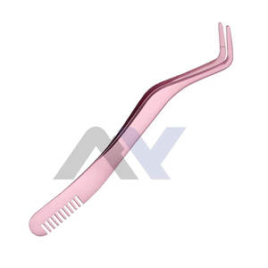 แหนบต่อขนตาปลอมขายส่ง สีชมพู แบรนด์ส่วนตัว แหนบต่อขนตาสีโรสโกลด์ - Product Image 1