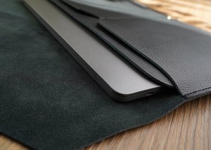 Business Vintage Genuine Leather Sling <b>Laptop</b> <b>Sleeve</b> for Men LS-0298-Eco-Friendly & Durable - Product Image 2