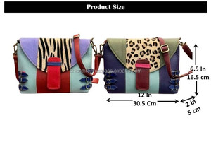 Sac à bandoulière à sangle amovible en cuir recyclé coloré imprimé animal fait à la main pour les grands sacs cartables à motifs uniques pour femmes - Product Image 2