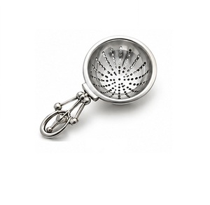 Classic Stainless Steel <b>Tea</b> Strainer Polished Mesh Filter Reusable Loose Leaf <b>Tea</b> <b>Infuser</b> Elegant Design - Product Image 3