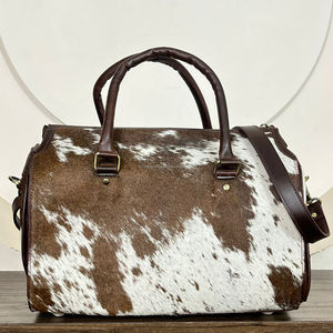 Premium Quality Cowhide Large Speedy Bag <b>Tooled</b> <b>Leather</b> Western Handbag with Shoulder &Crossbody Spacious Travel Duffel Bag - Product Image 5