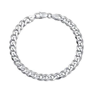 Bracelet chaîne cubaine en argent sterling fin, classique, poli, bijoux unisexes, élégant, à porter tous les jours, cadeau pour hommes et femmes - Product Image 3