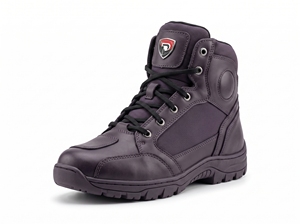 Purple Leather High Top Lace Up Waterproof Outdoor Boots for All Seasons - Product Image 1