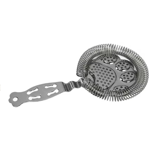 Colador de cócteles clásico de acero plateado con resorte firme, ideal para coctelería profesional. Disponible a precio de mayorista. - Product Image 3