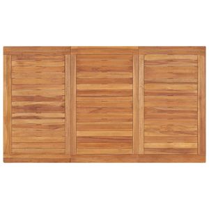Table à manger robuste en teck massif brun chaud, 55,1x31,5x30,3 pouces - Product Image 4