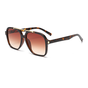 RTS New Fashion <b>Rectangle</b> Double Bridge Trending 2026 PC Lenses UV400 Protection <b>Sunglasses</b> for Men and Women Outdoor Activities - Product Image 1